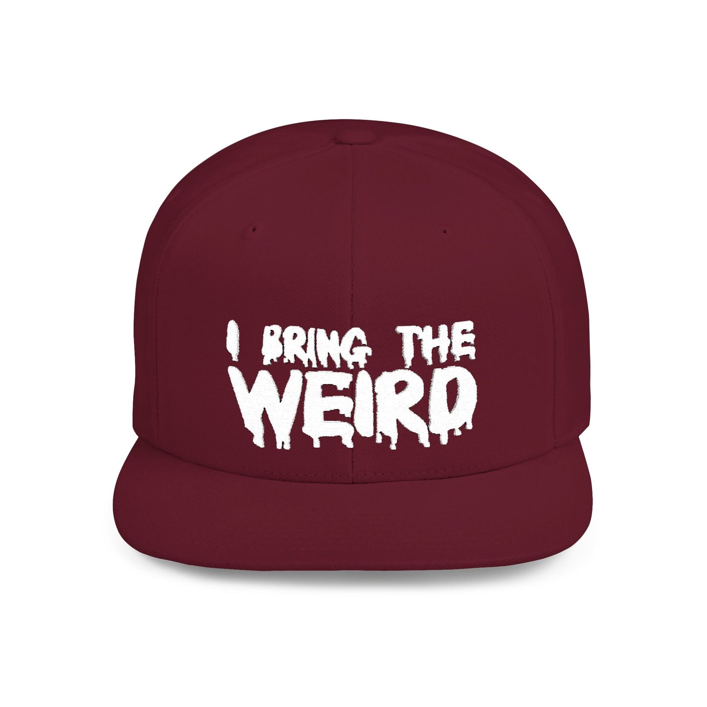 I BRING THE WEIRD Classic Flat Bill Trucker Cap - White
