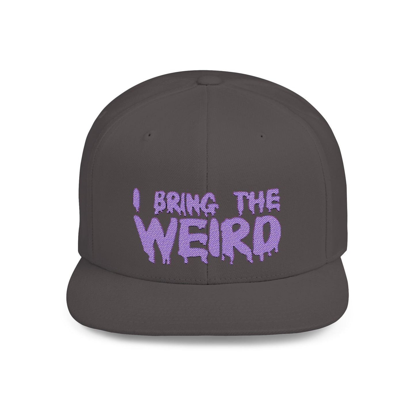 I BRING THE WEIRD Classic Flat Bill Trucker Cap - Purple
