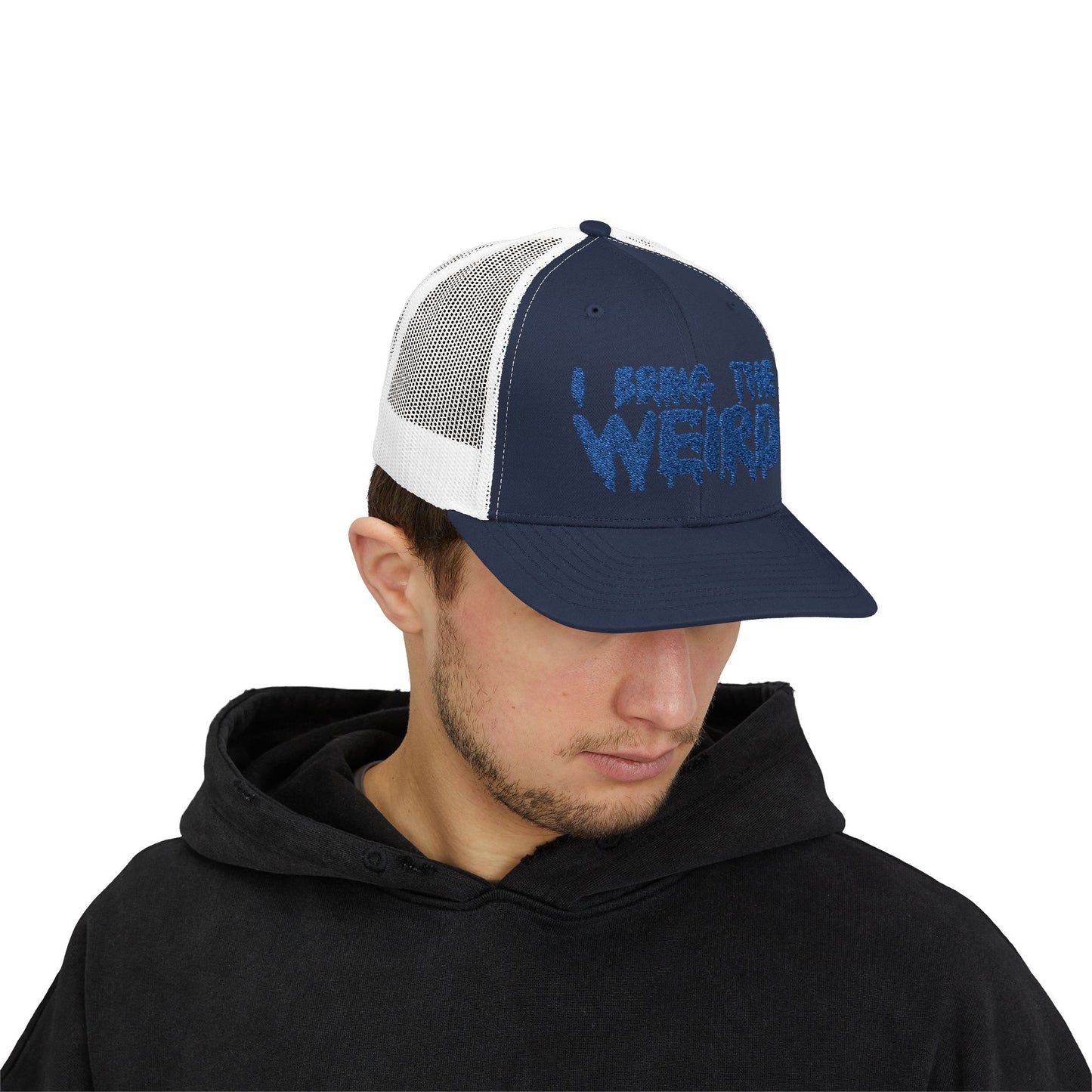 I BRING THE WEIRD Snapback Trucker Cap - Blue