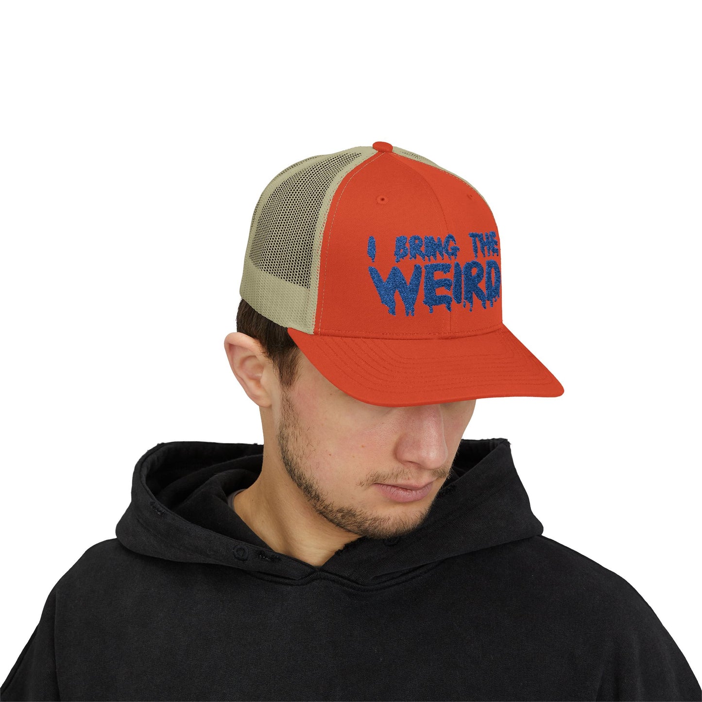 I BRING THE WEIRD Snapback Trucker Cap - Blue