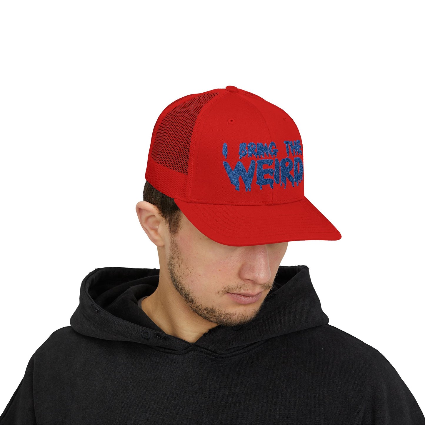 I BRING THE WEIRD Snapback Trucker Cap - Blue
