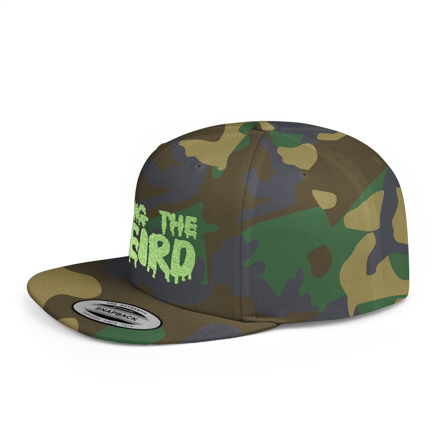 I BRING THE WEIRD Classic Flat Bill Trucker Cap - Neon Green