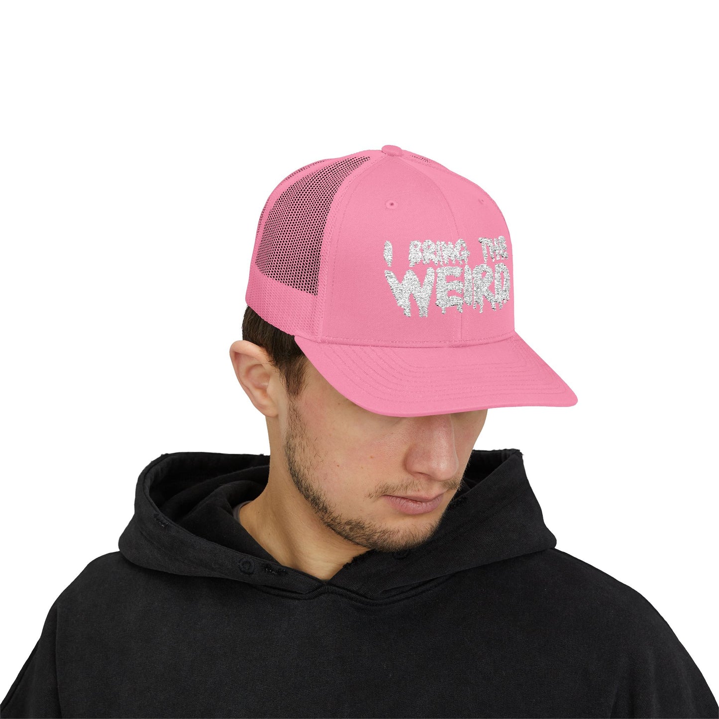 I BRING THE WEIRD Snapback Trucker Cap - Silver