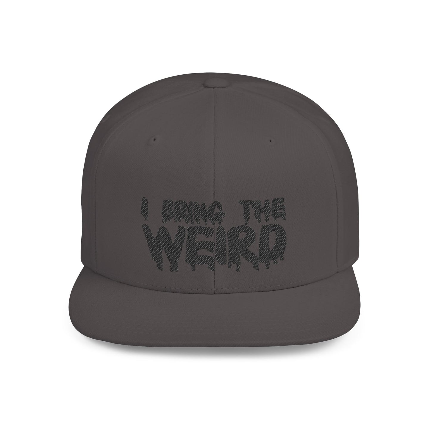 I BRING THE WEIRD Classic Flat Bill Trucker Cap - Black