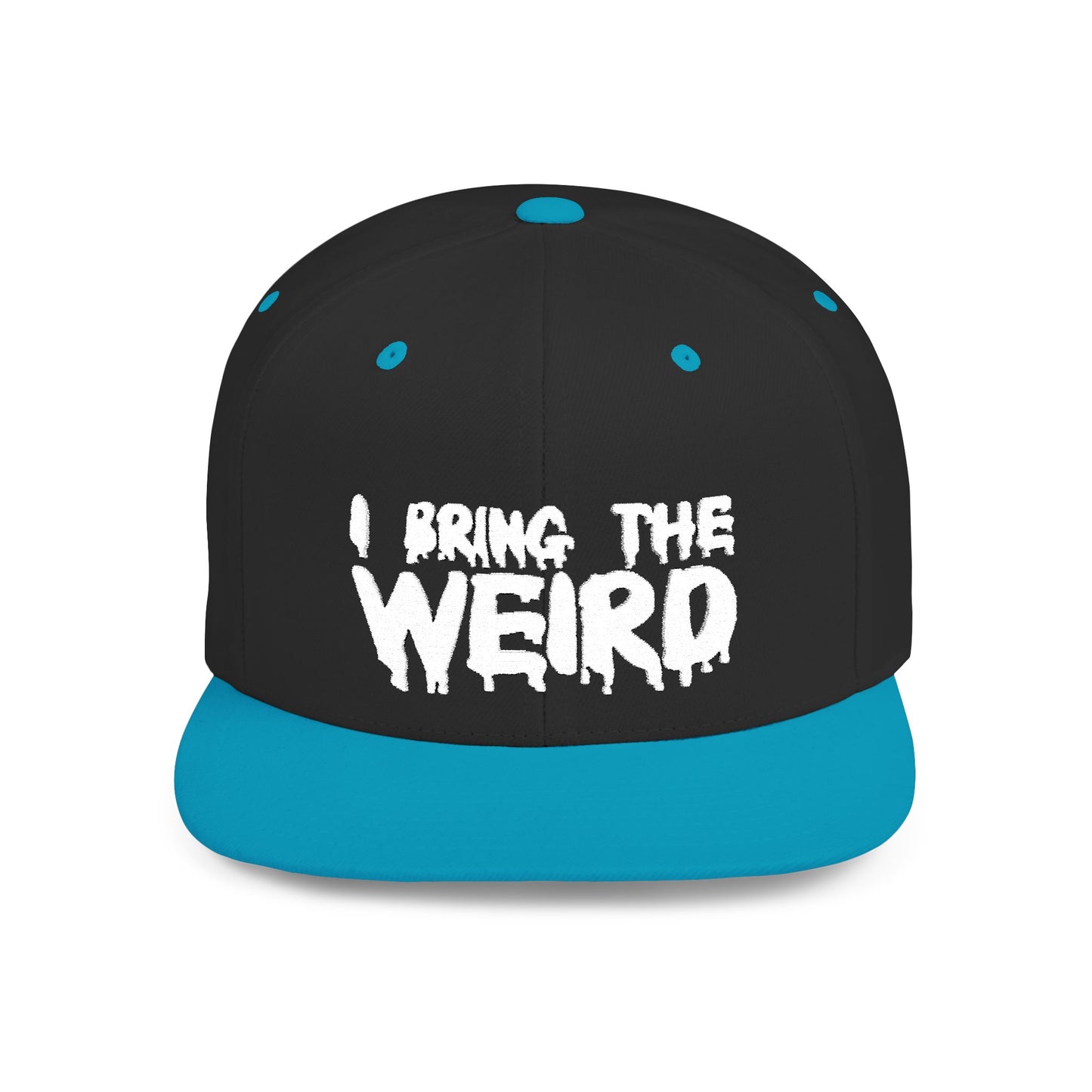 I BRING THE WEIRD Classic Flat Bill Trucker Cap - White