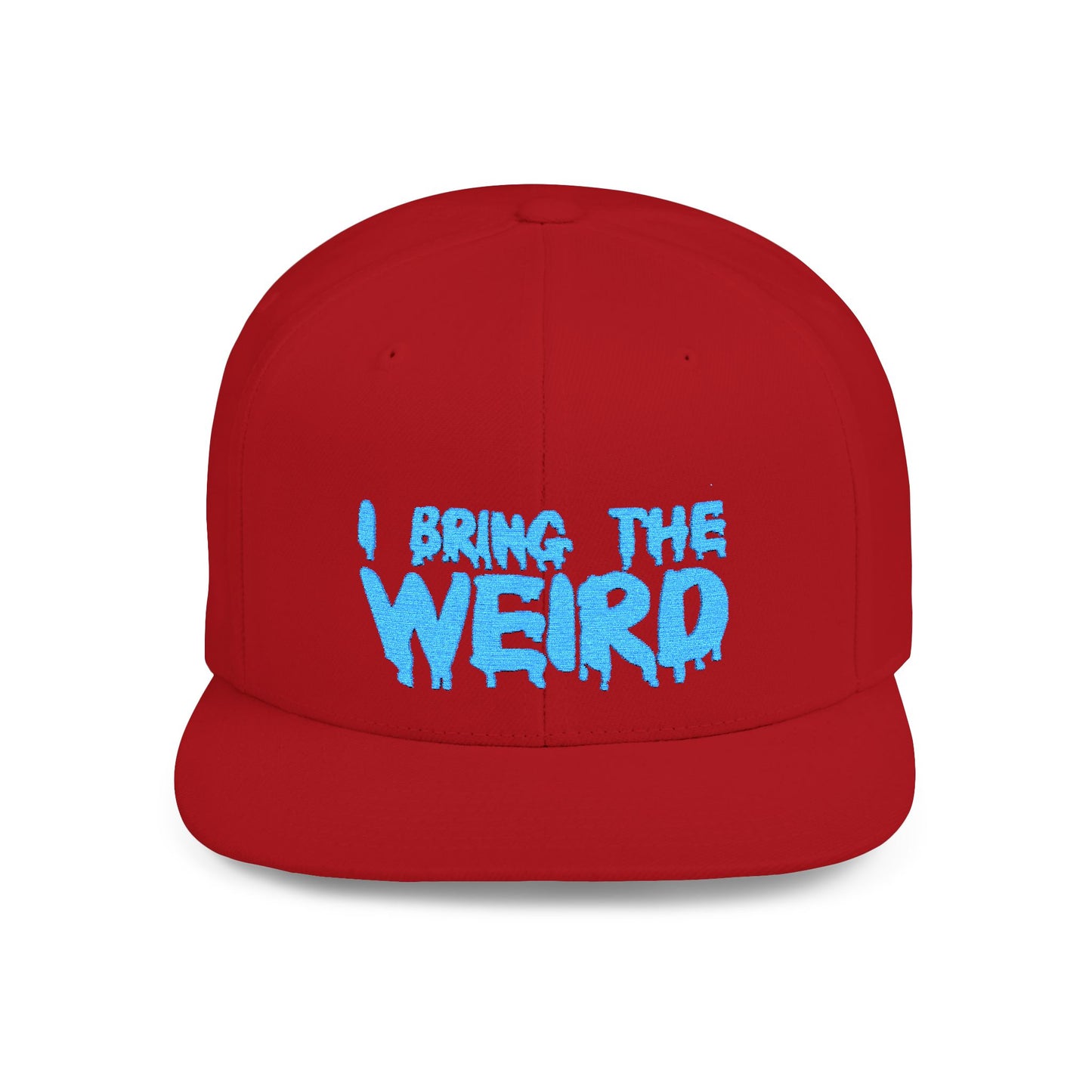 I BRING THE WEIRD Classic Flat Bill Trucker Cap - Teal