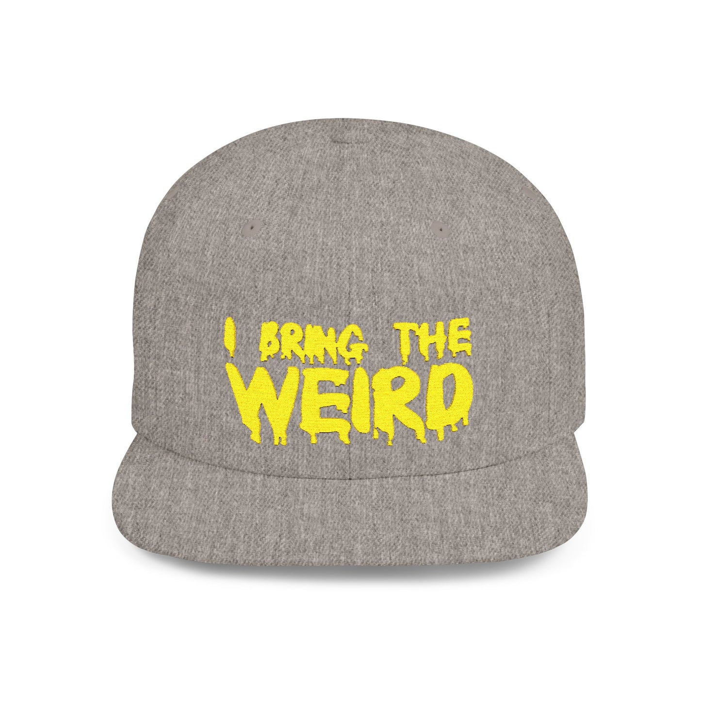 I BRING THE WEIRD Classic Flat Bill Trucker Cap - Yellow