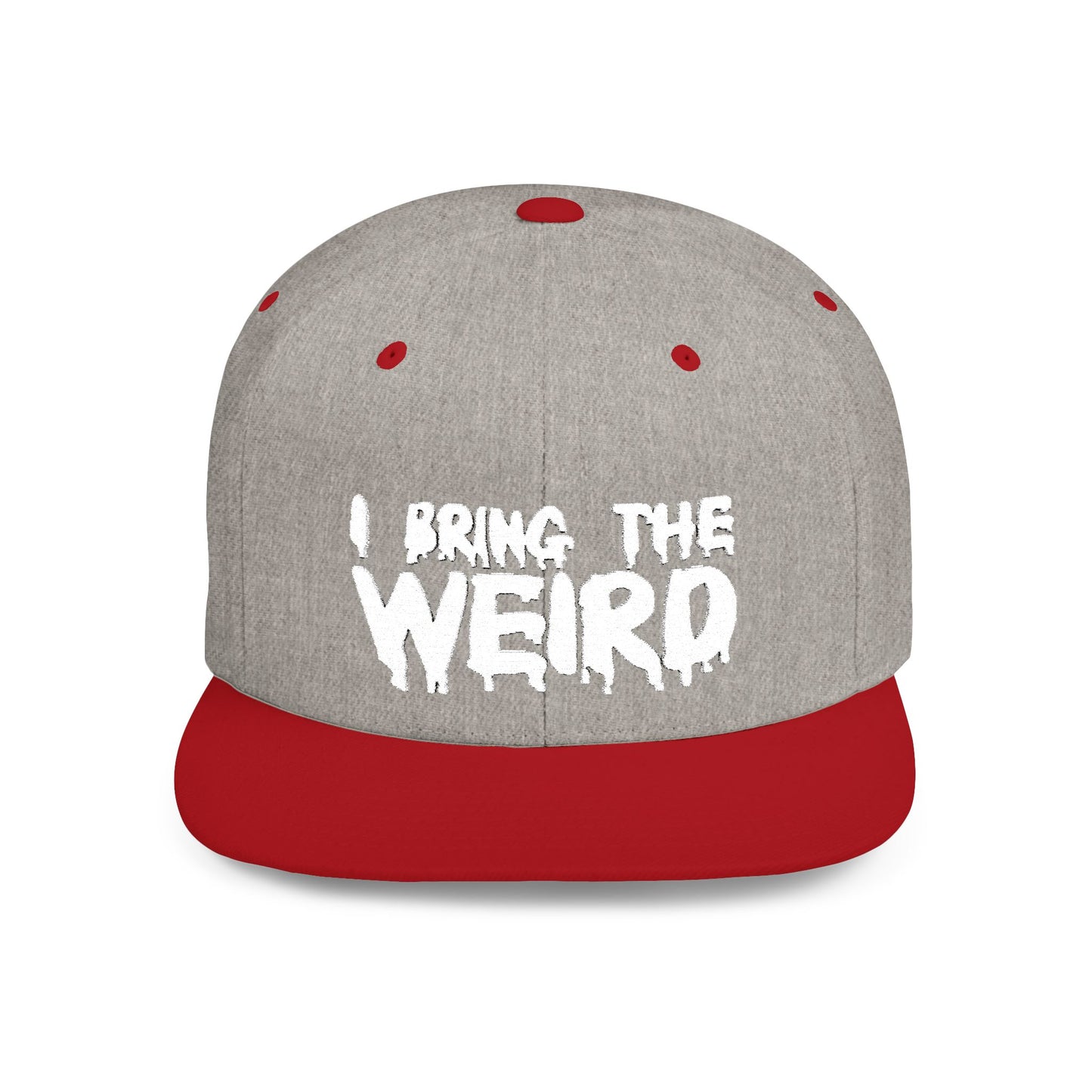 I BRING THE WEIRD Classic Flat Bill Trucker Cap - White