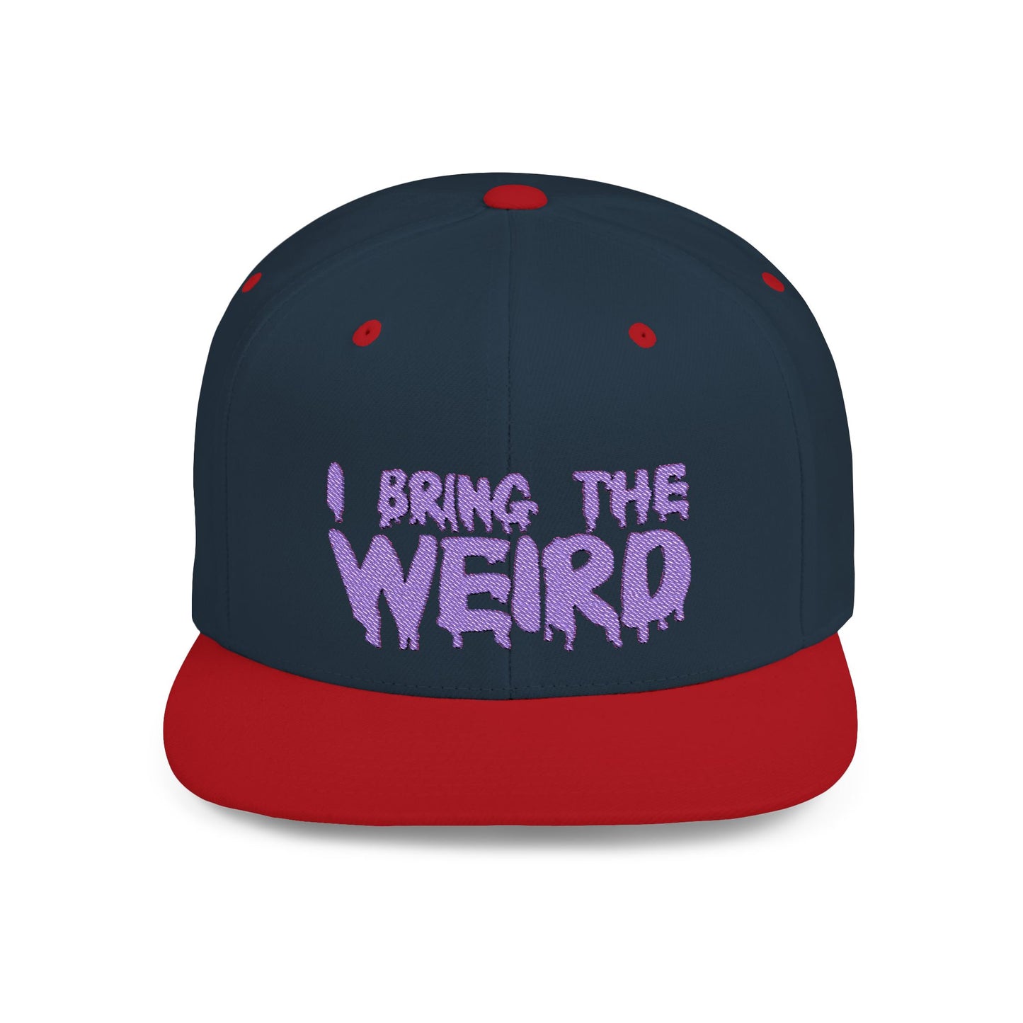 I BRING THE WEIRD Classic Flat Bill Trucker Cap - Purple