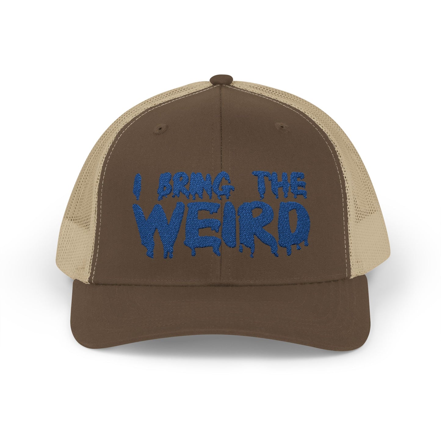 I BRING THE WEIRD Snapback Trucker Cap - Blue