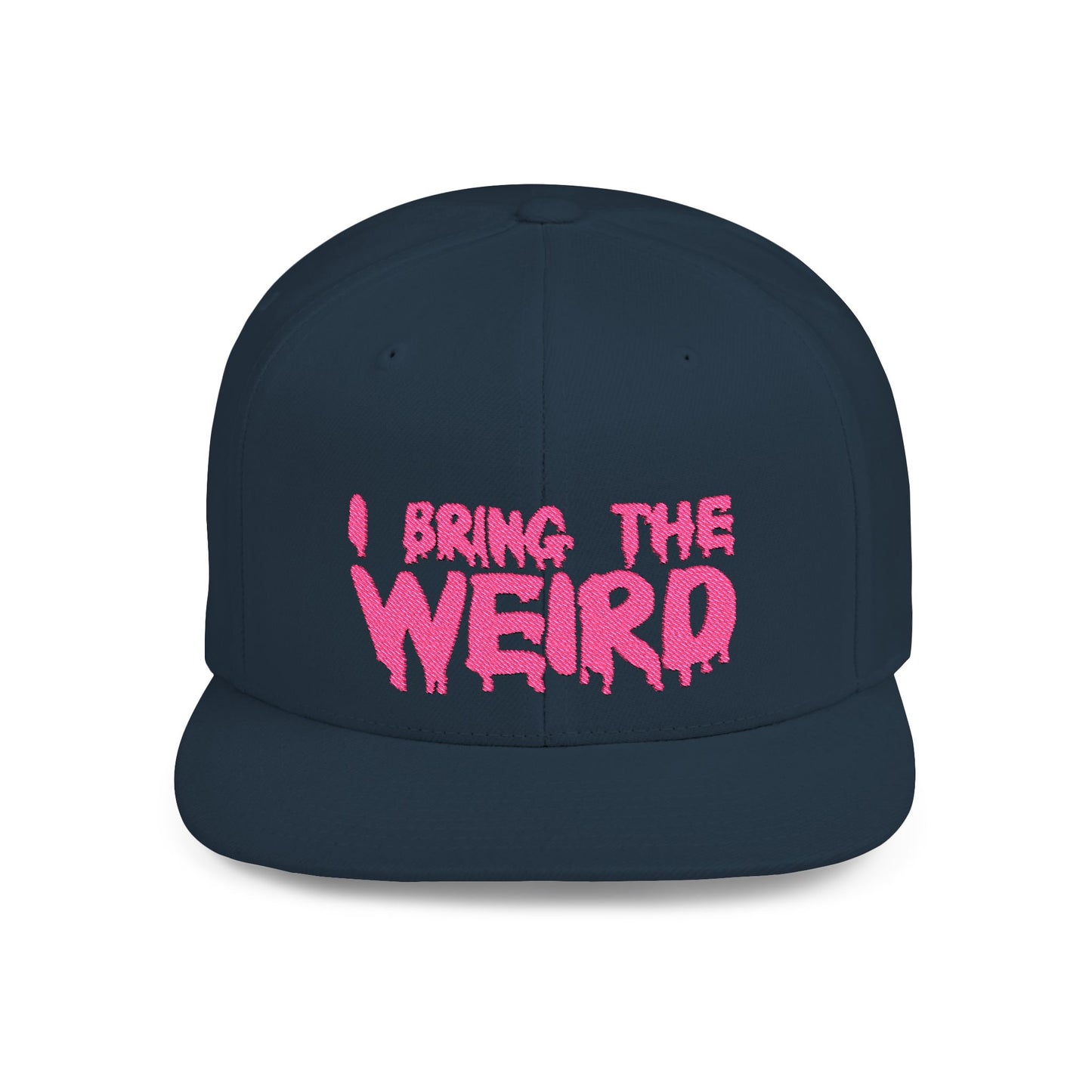I BRING THE WEIRD Classic Flat Bill Trucker Cap - Pink
