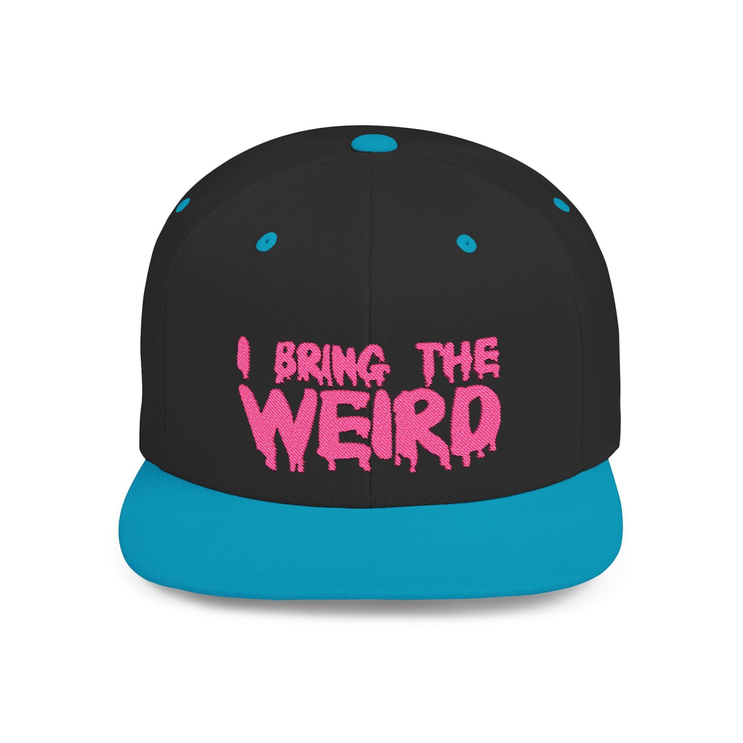 I BRING THE WEIRD Classic Flat Bill Trucker Cap - Pink
