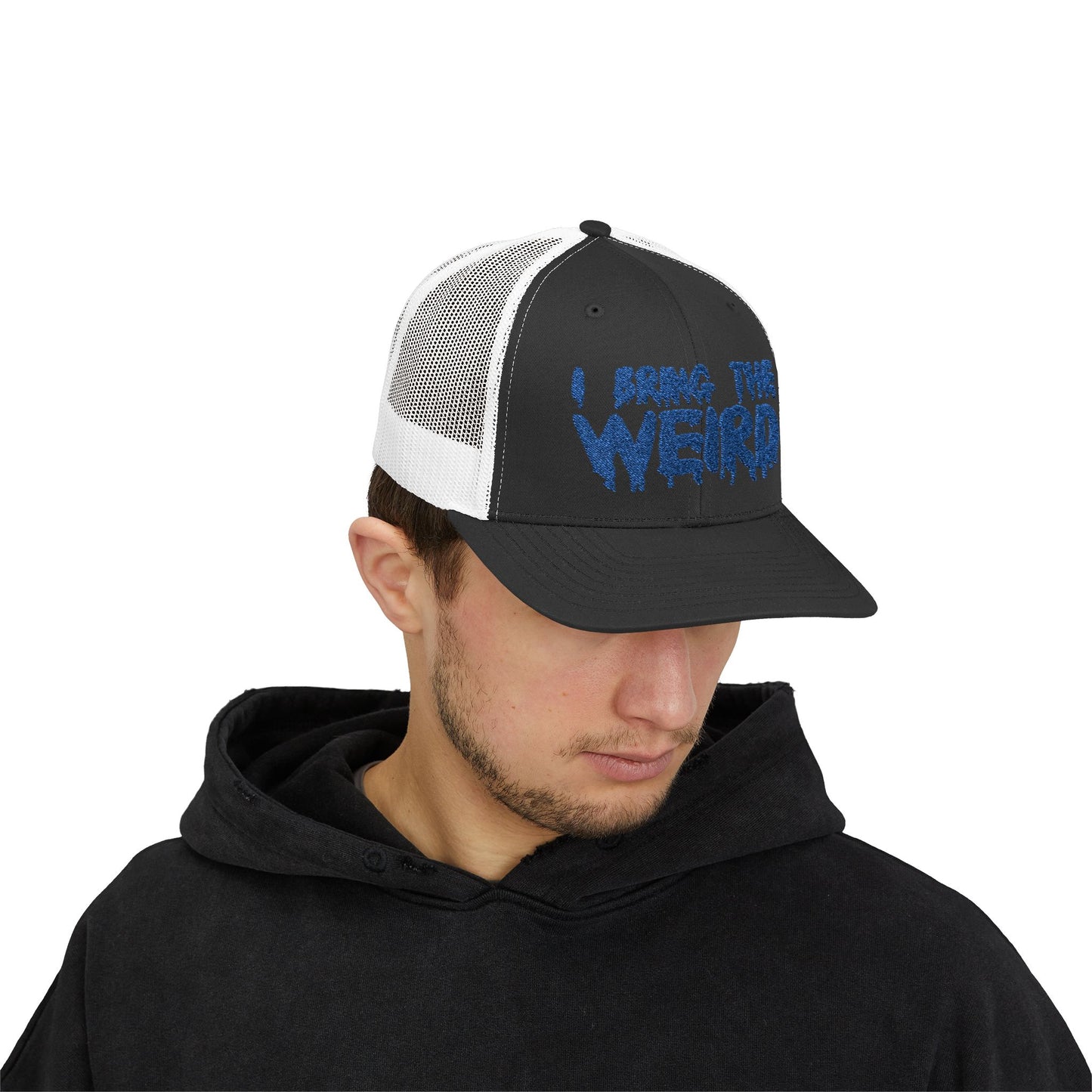 I BRING THE WEIRD Snapback Trucker Cap - Blue