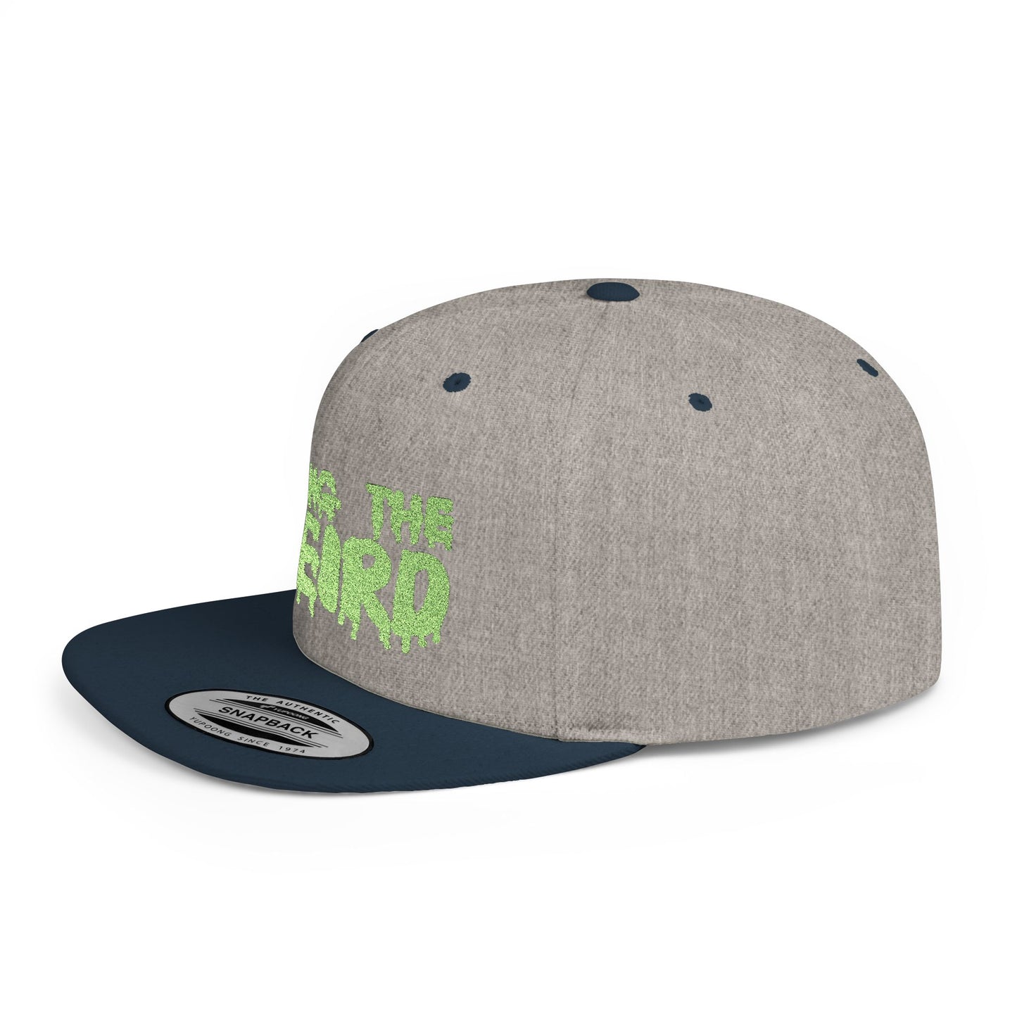 I BRING THE WEIRD Classic Flat Bill Trucker Cap - Neon Green