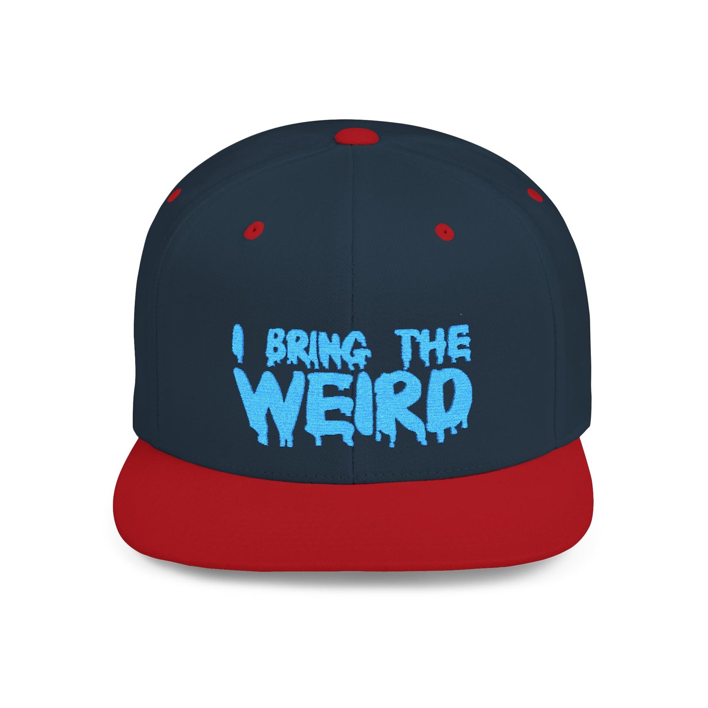 I BRING THE WEIRD Classic Flat Bill Trucker Cap - Teal