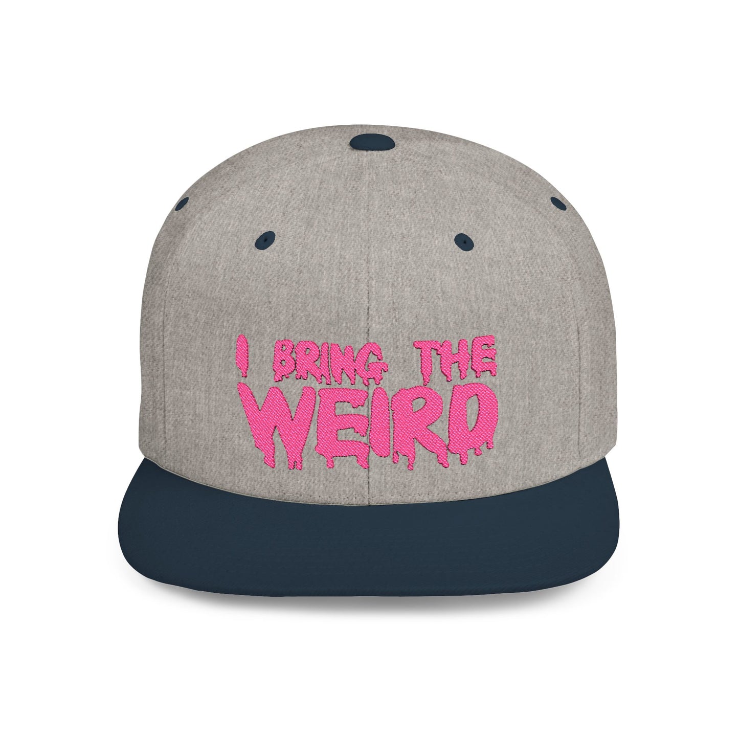 I BRING THE WEIRD Classic Flat Bill Trucker Cap - Pink