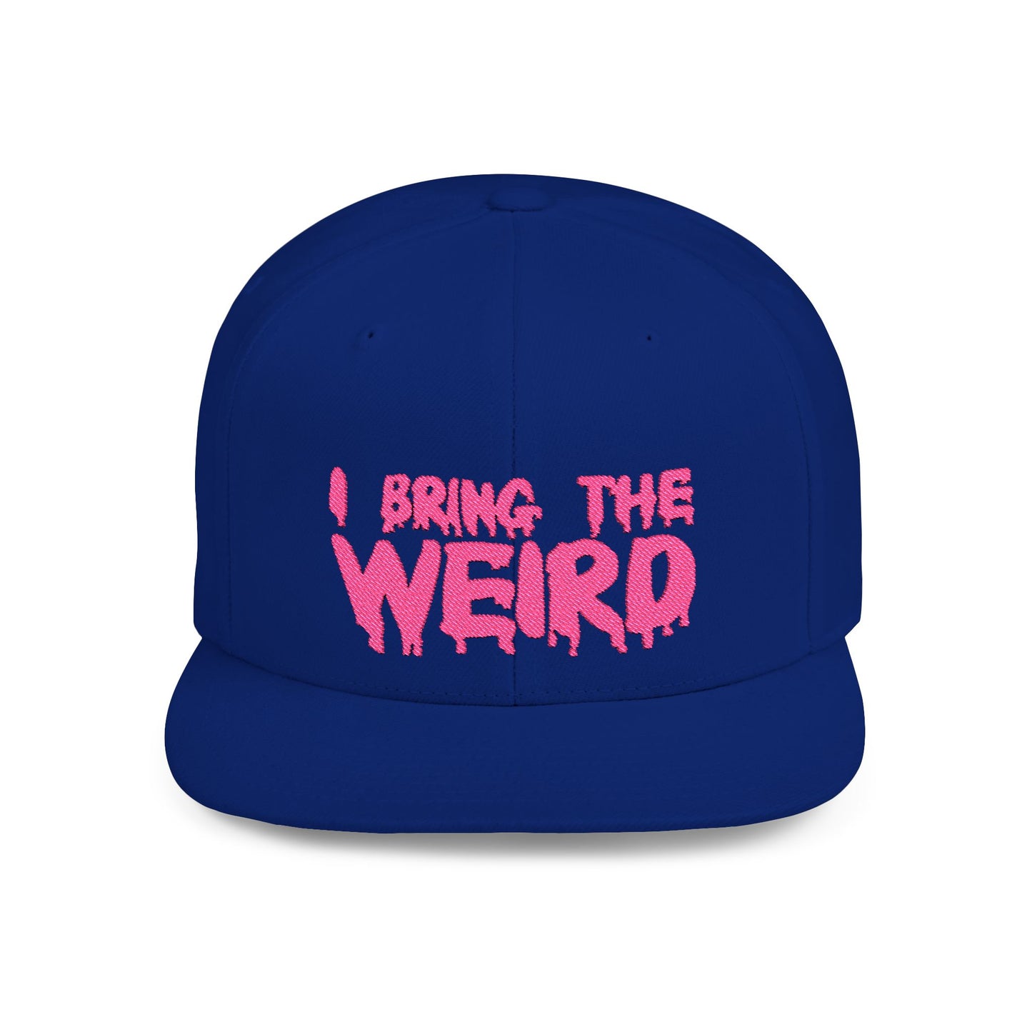 I BRING THE WEIRD Classic Flat Bill Trucker Cap - Pink