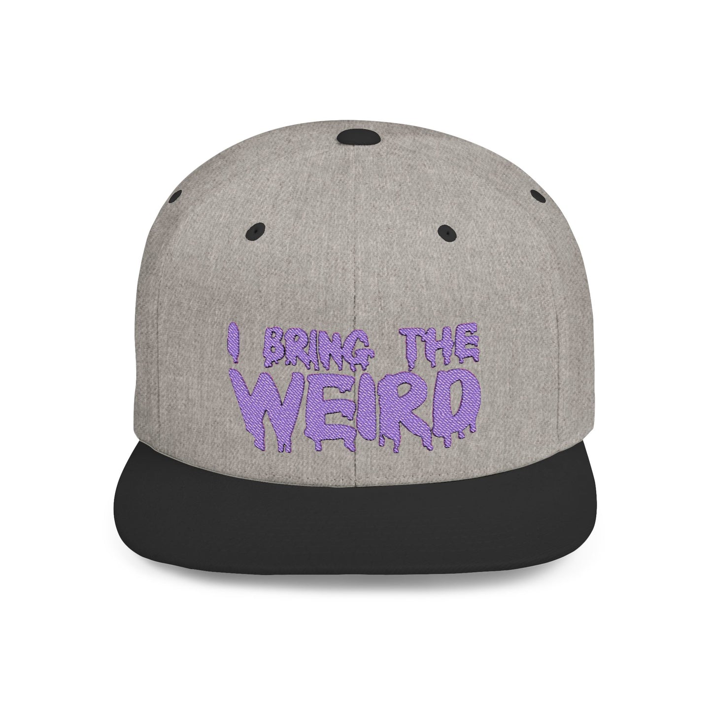 I BRING THE WEIRD Classic Flat Bill Trucker Cap - Purple