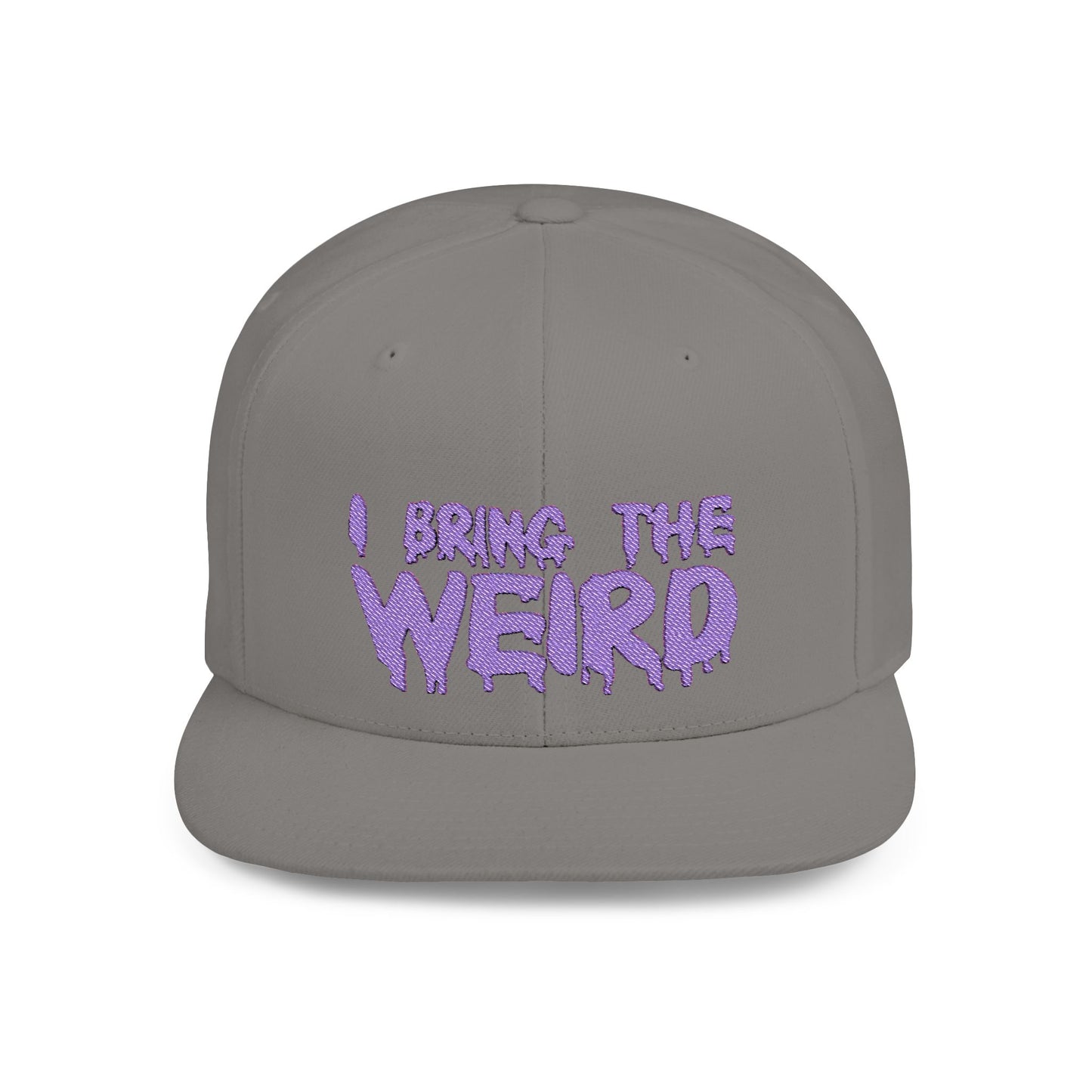 I BRING THE WEIRD Classic Flat Bill Trucker Cap - Purple