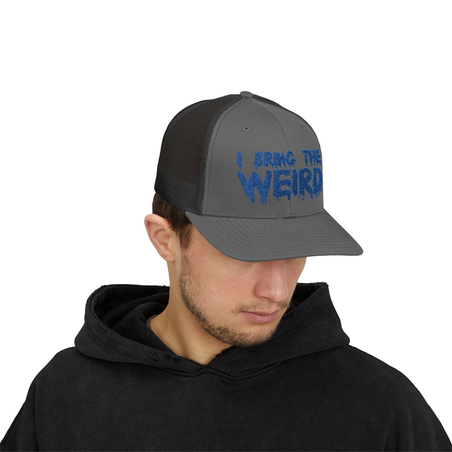 I BRING THE WEIRD Snapback Trucker Cap - Blue