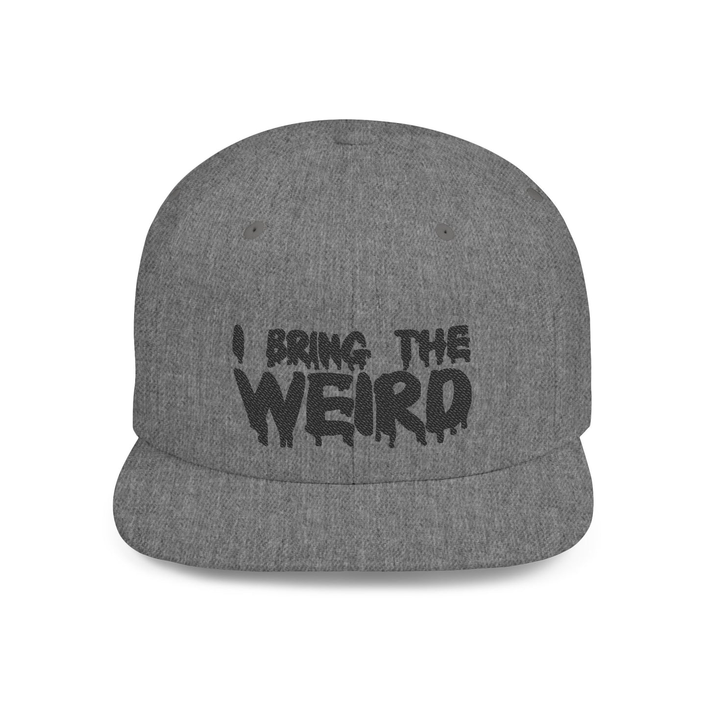 I BRING THE WEIRD Classic Flat Bill Trucker Cap - Black