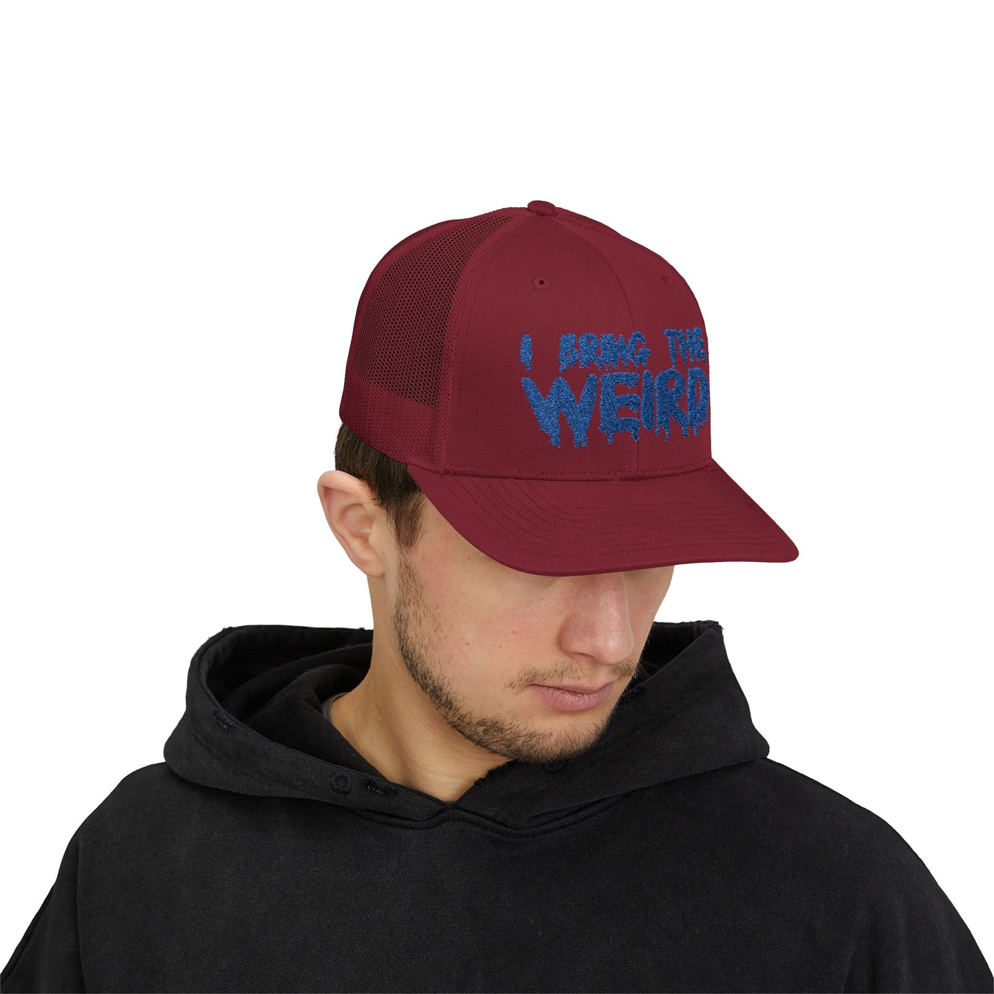 I BRING THE WEIRD Snapback Trucker Cap - Blue