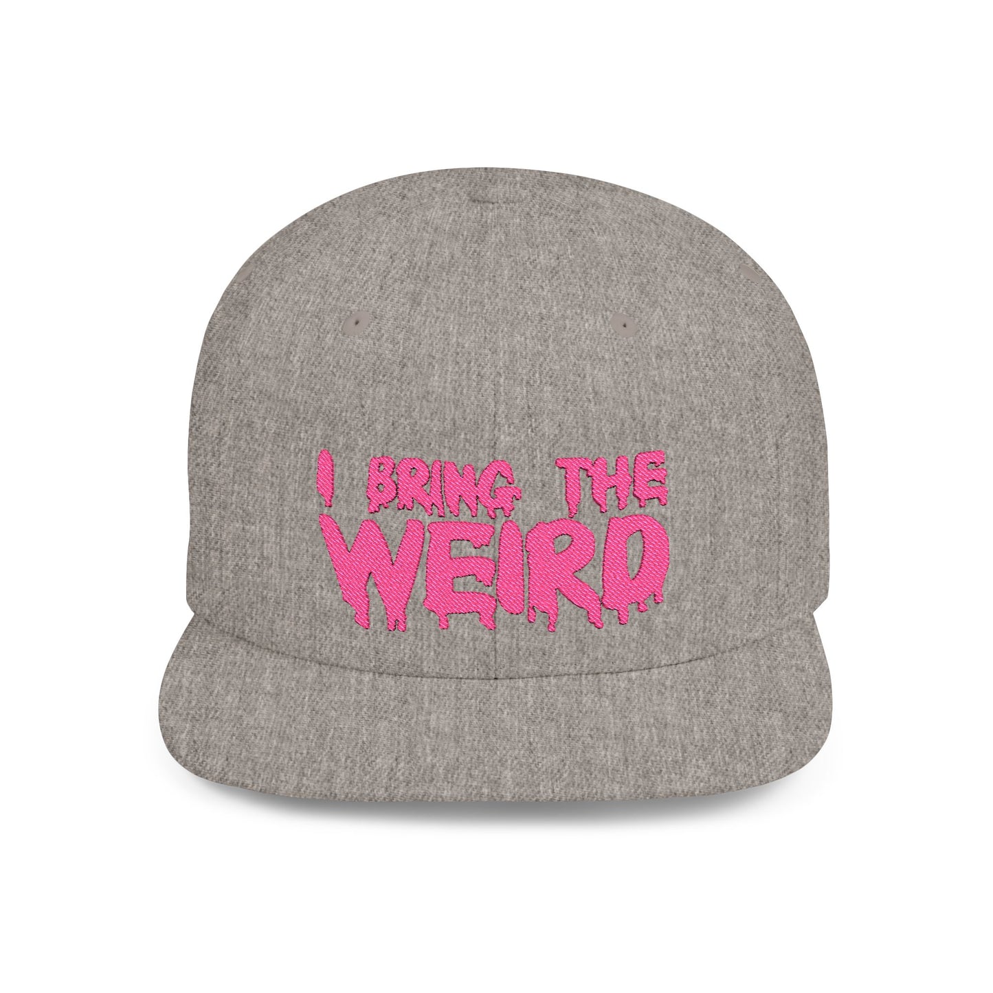 I BRING THE WEIRD Classic Flat Bill Trucker Cap - Pink