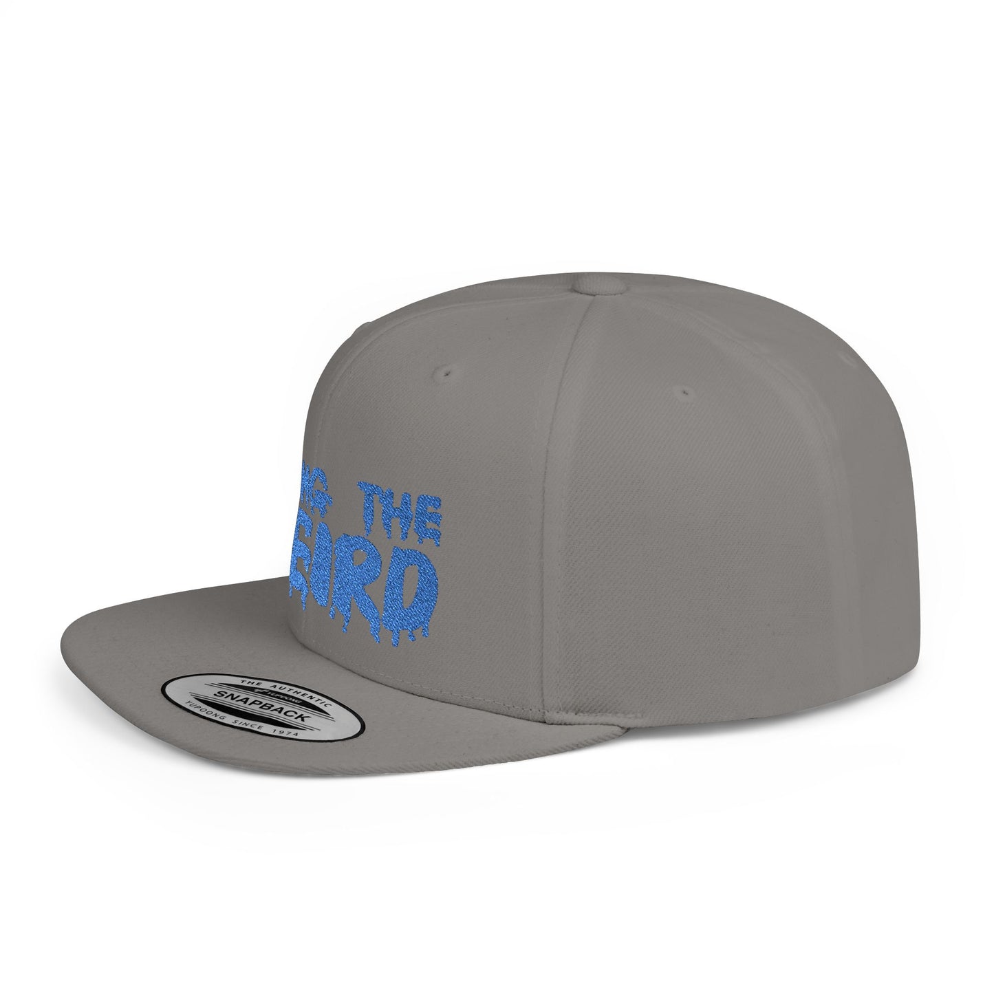 I Bring the Weird Flat Bill Snapback Hat - Blue | Unique Gifts for Quirky Friends, Stylish Headwear for Festivals, Fun Accessory for Parties