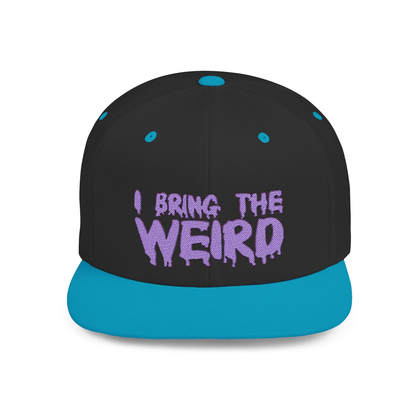 I BRING THE WEIRD Classic Flat Bill Trucker Cap - Purple