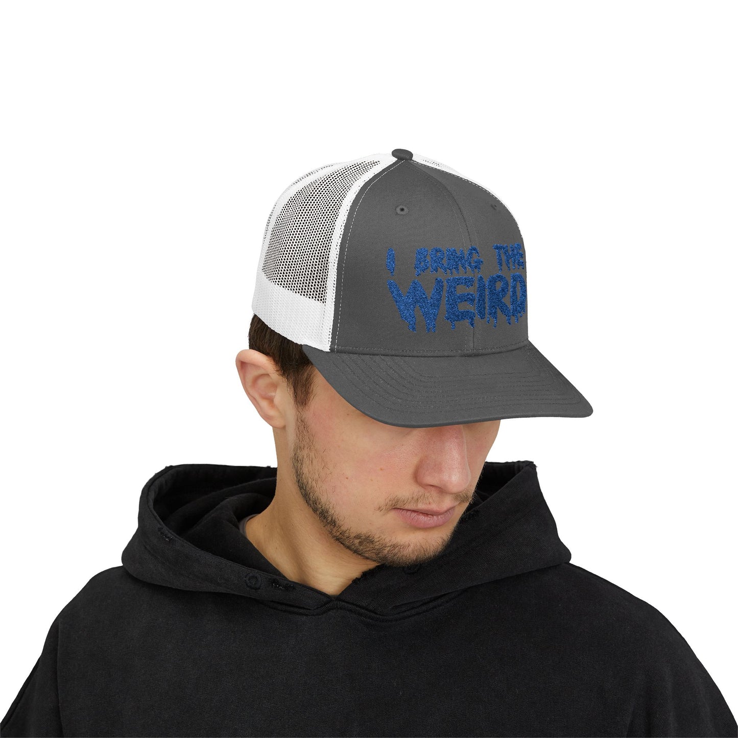 I BRING THE WEIRD Snapback Trucker Cap - Blue