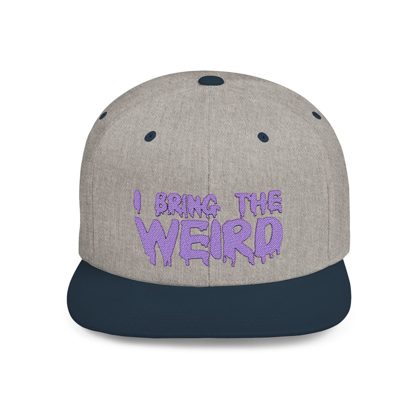 I BRING THE WEIRD Classic Flat Bill Trucker Cap - Purple
