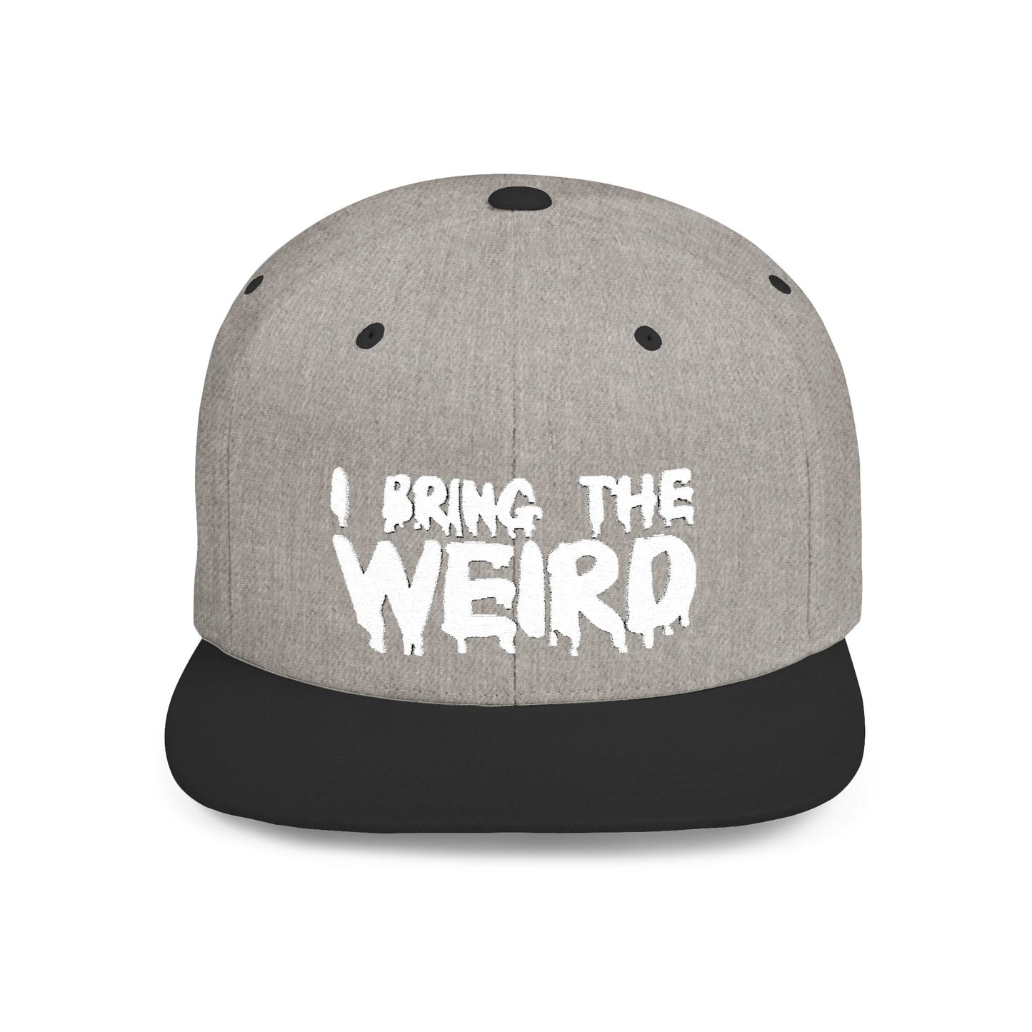 I BRING THE WEIRD Classic Flat Bill Trucker Cap - White