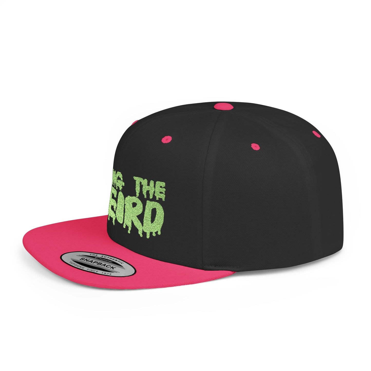 I BRING THE WEIRD Classic Flat Bill Trucker Cap - Neon Green