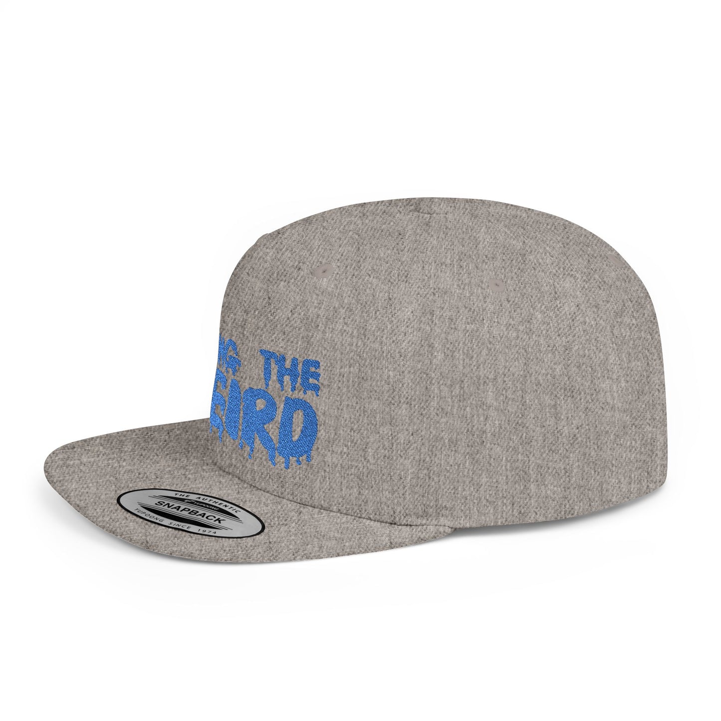 I Bring the Weird Flat Bill Snapback Hat - Blue | Unique Gifts for Quirky Friends, Stylish Headwear for Festivals, Fun Accessory for Parties