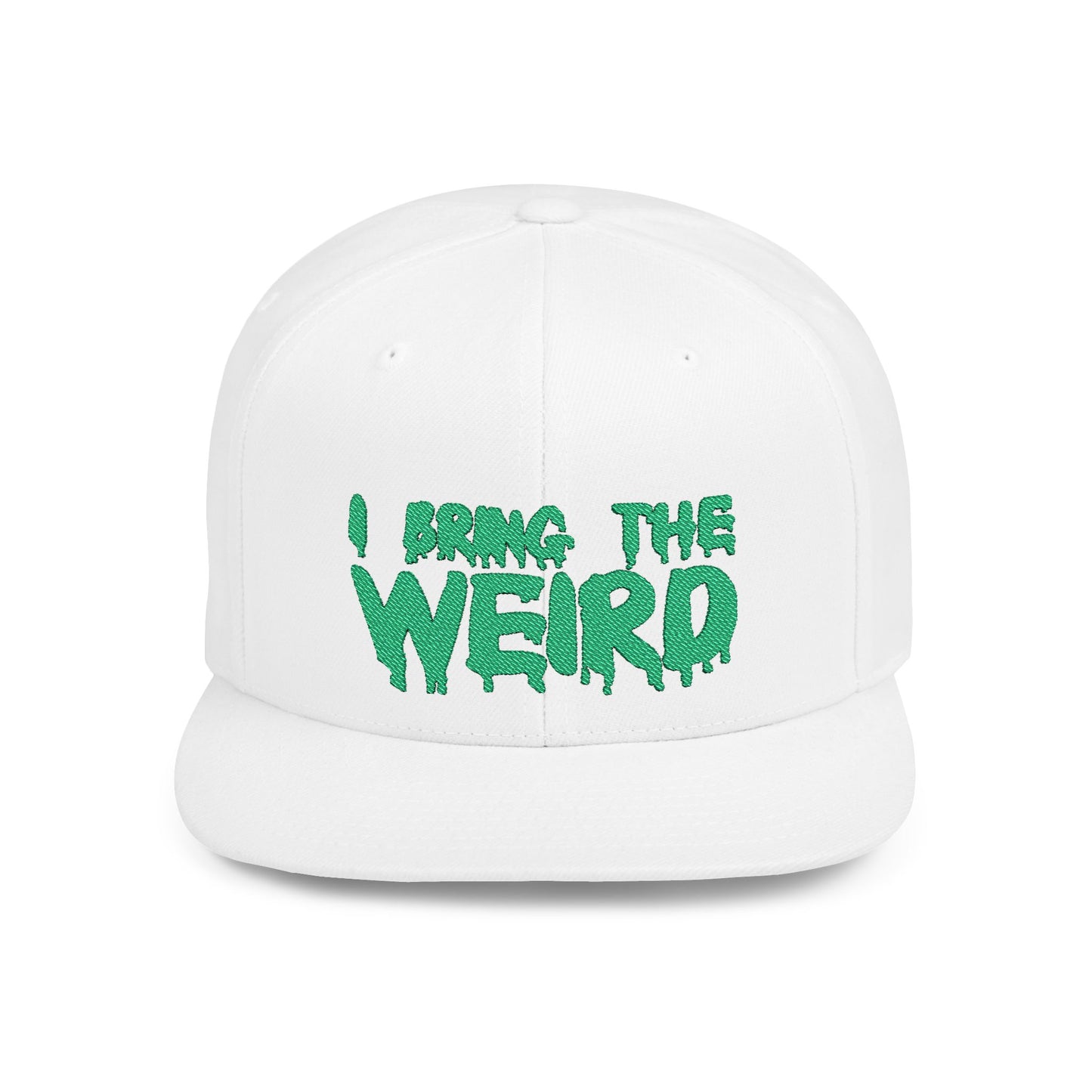 I BRING THE WEIRD Classic Flat Bill Trucker Cap - Green