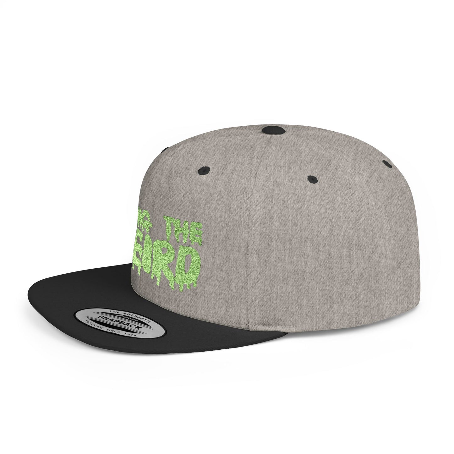 I BRING THE WEIRD Classic Flat Bill Trucker Cap - Neon Green