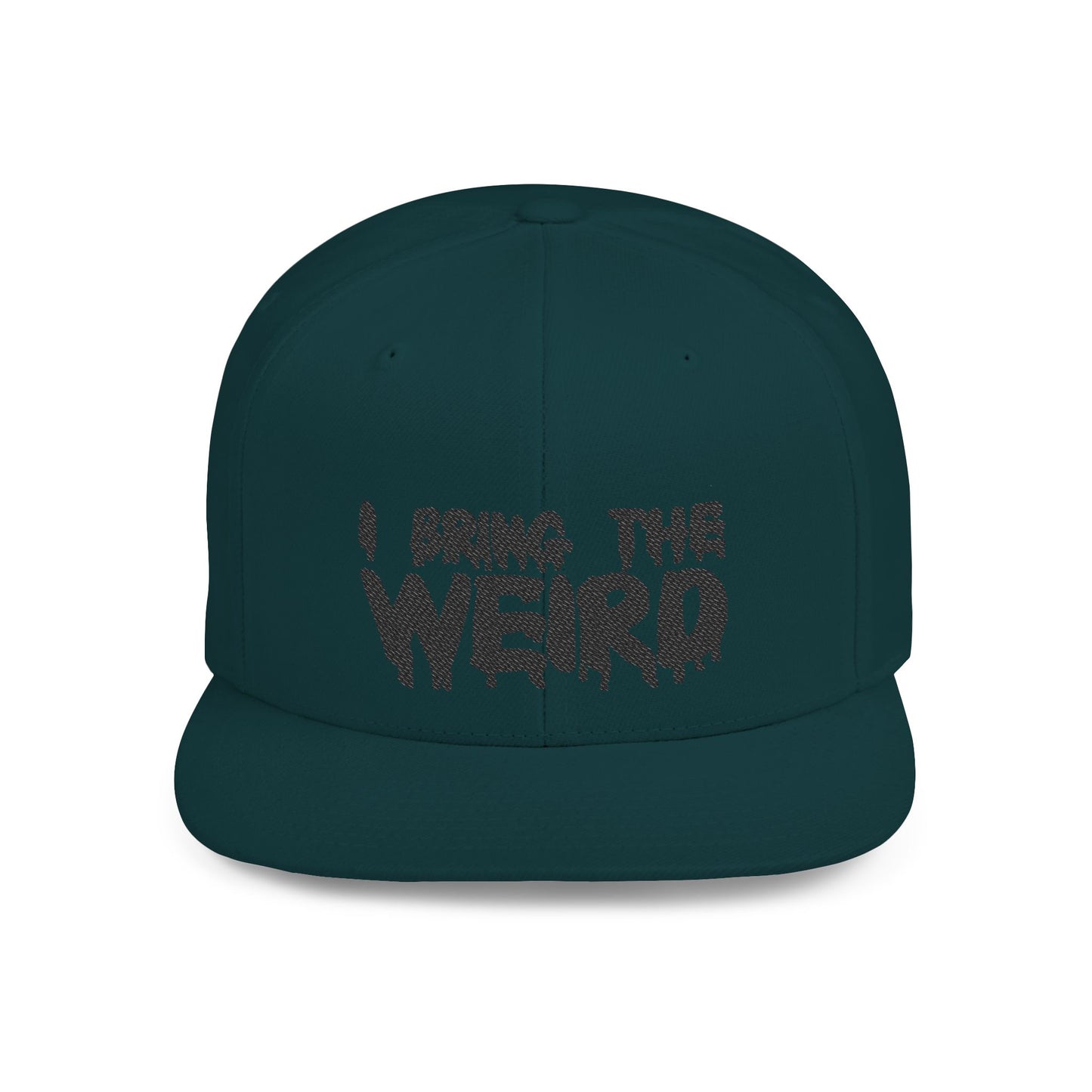 I BRING THE WEIRD Classic Flat Bill Trucker Cap - Black