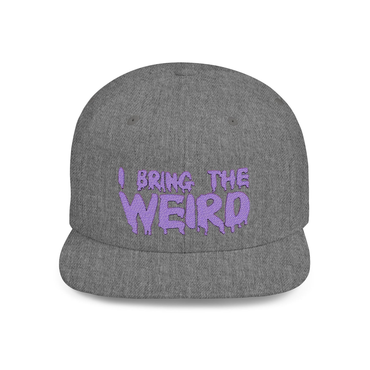 I BRING THE WEIRD Classic Flat Bill Trucker Cap - Purple