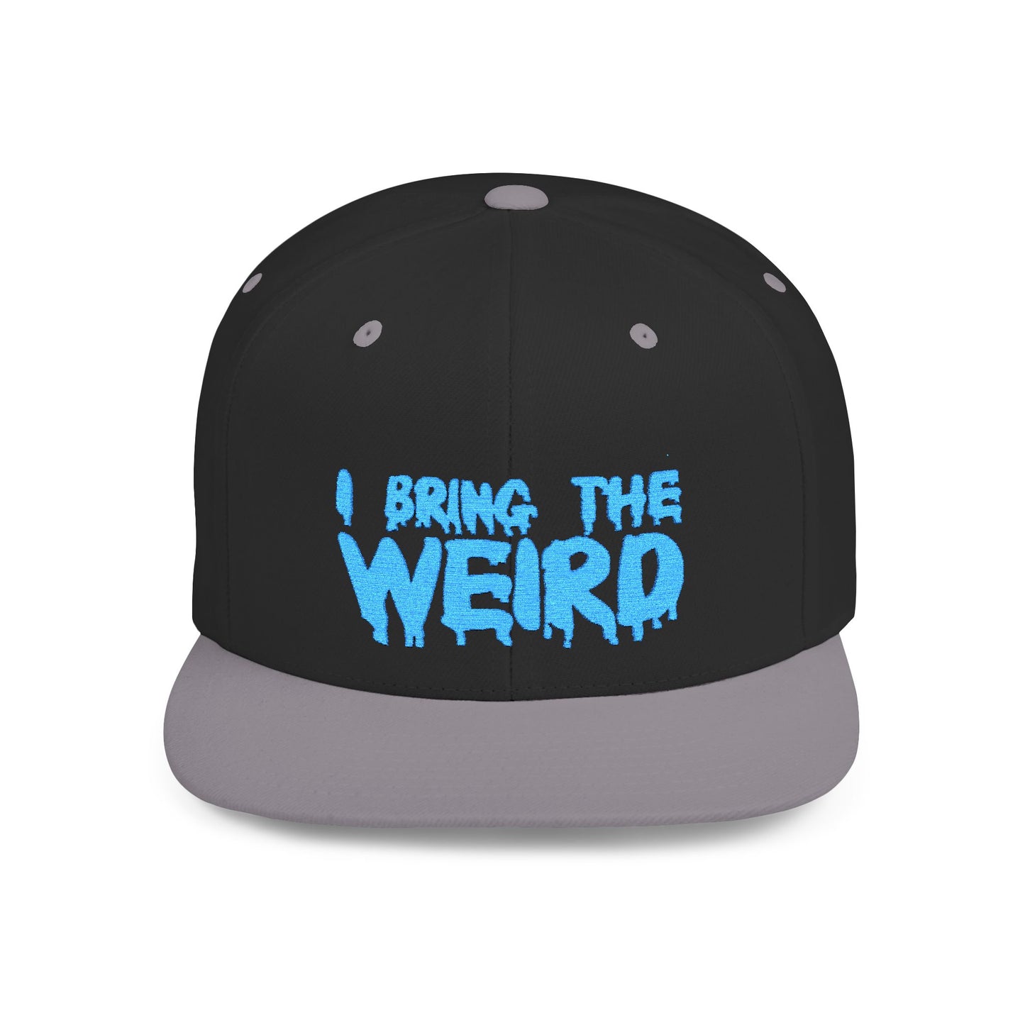 I BRING THE WEIRD Classic Flat Bill Trucker Cap - Teal