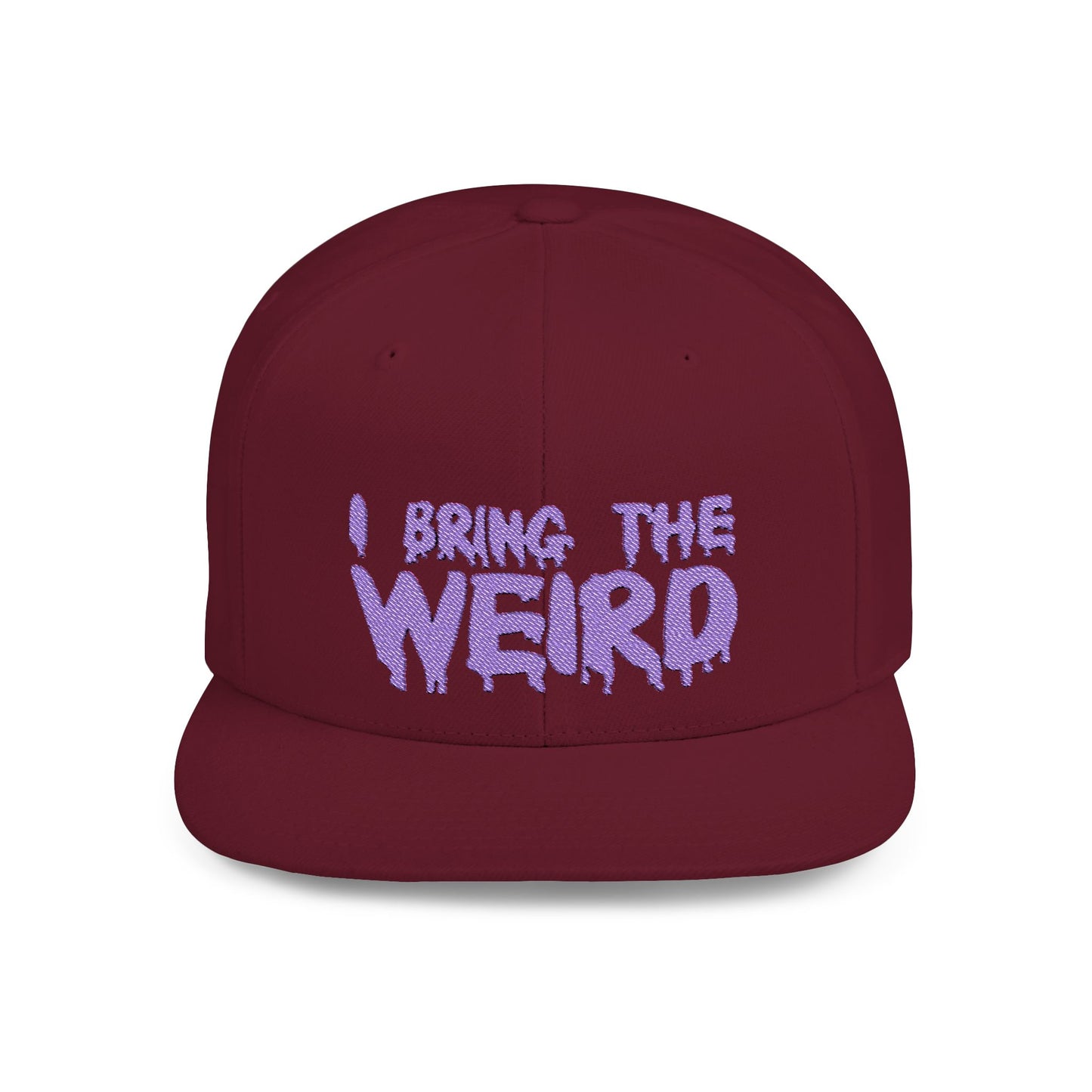 I BRING THE WEIRD Classic Flat Bill Trucker Cap - Purple