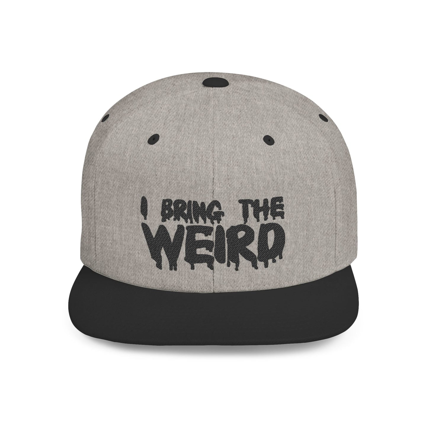I BRING THE WEIRD Classic Flat Bill Trucker Cap - Black