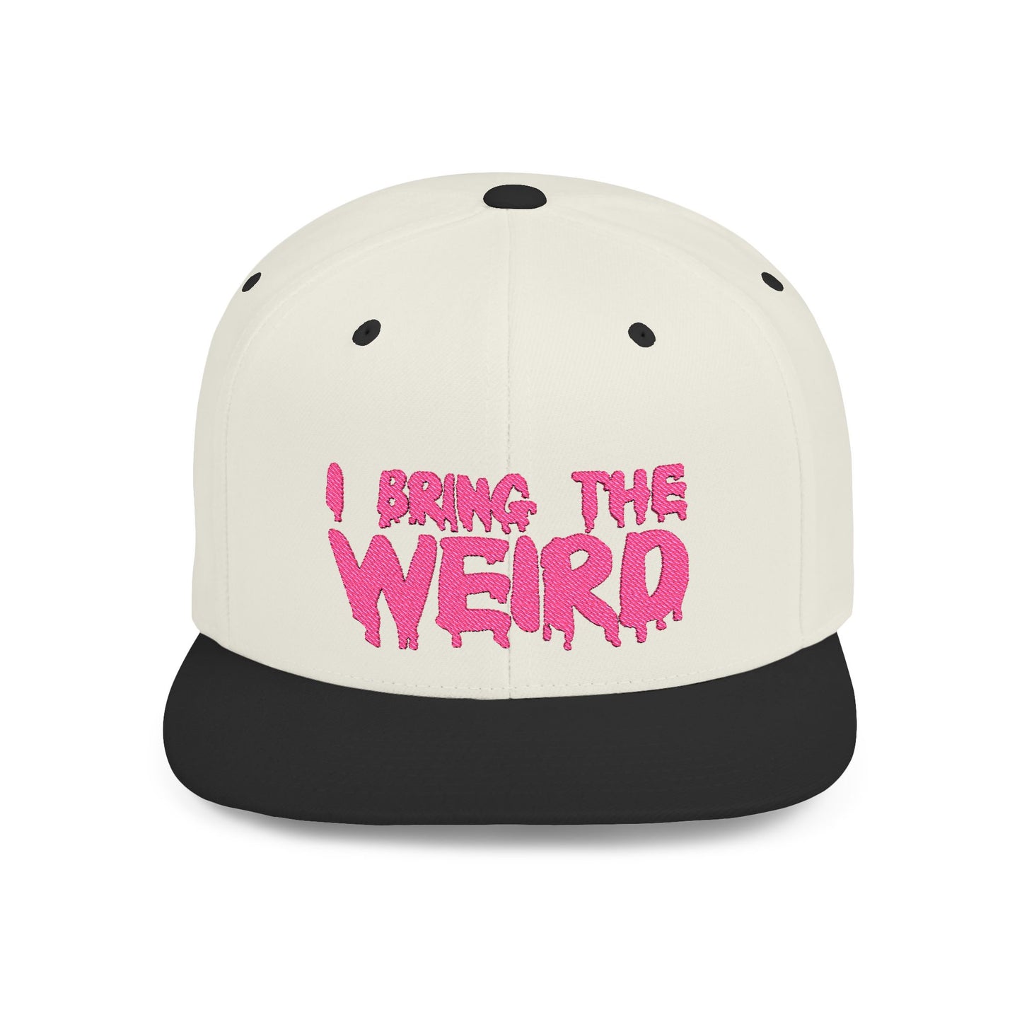 I BRING THE WEIRD Classic Flat Bill Trucker Cap - Pink