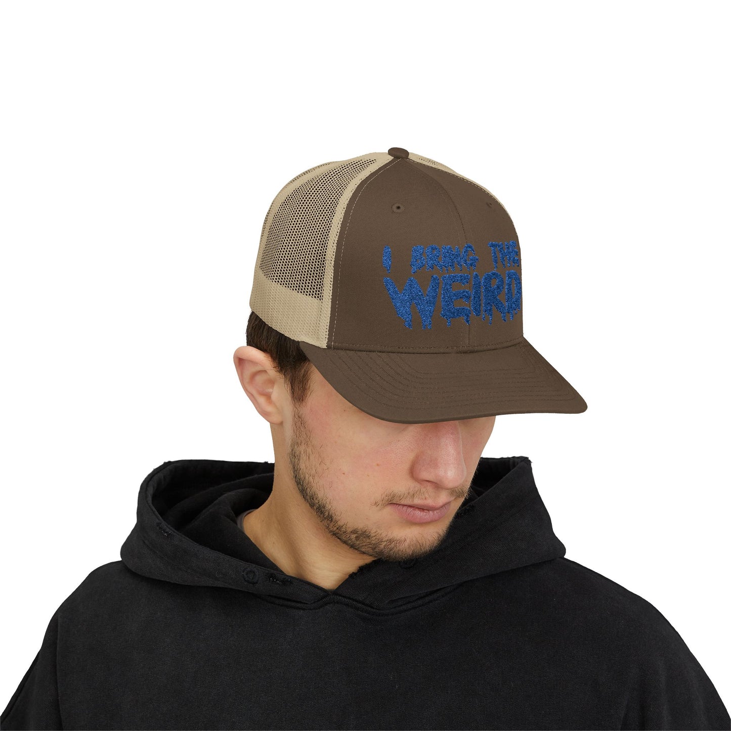 I BRING THE WEIRD Snapback Trucker Cap - Blue