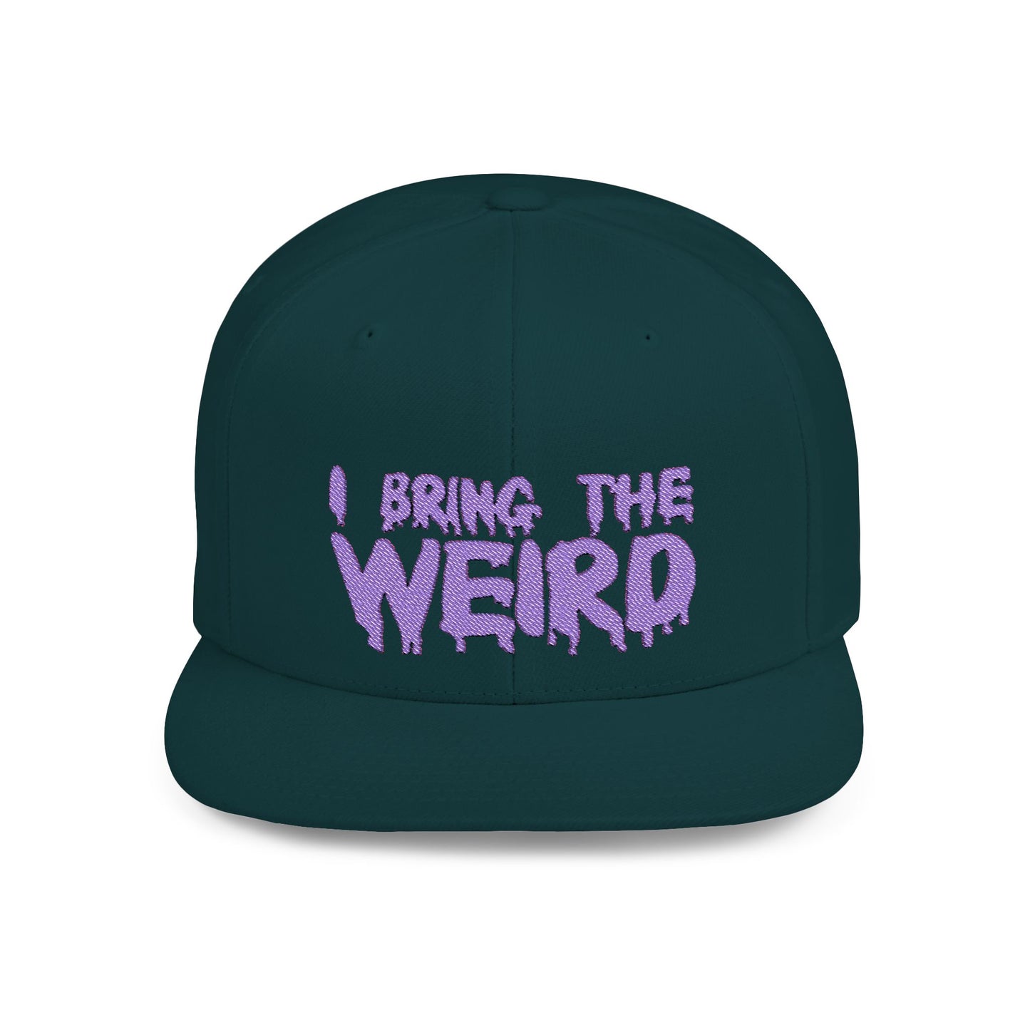 I BRING THE WEIRD Classic Flat Bill Trucker Cap - Purple