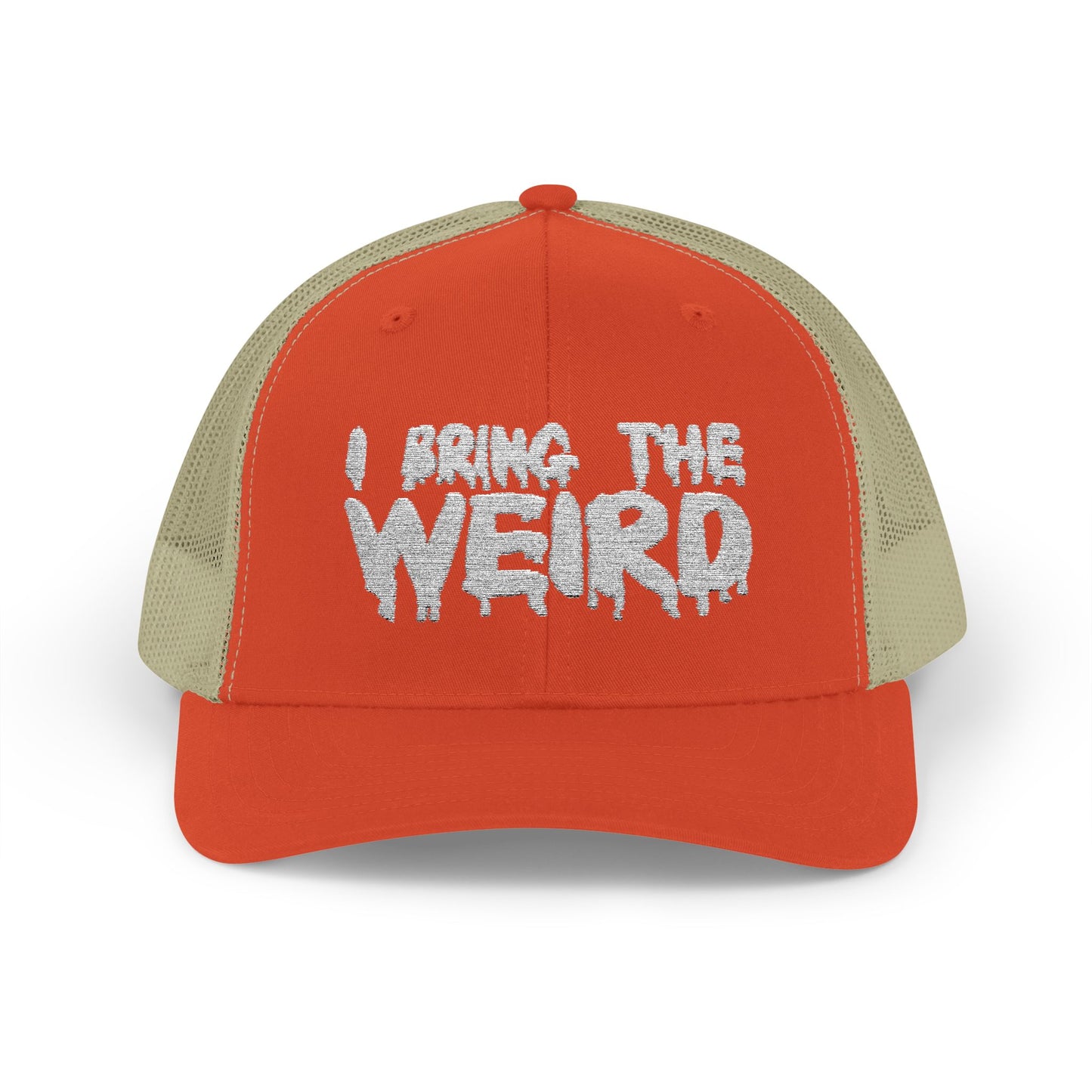 I BRING THE WEIRD Snapback Trucker Cap - Silver