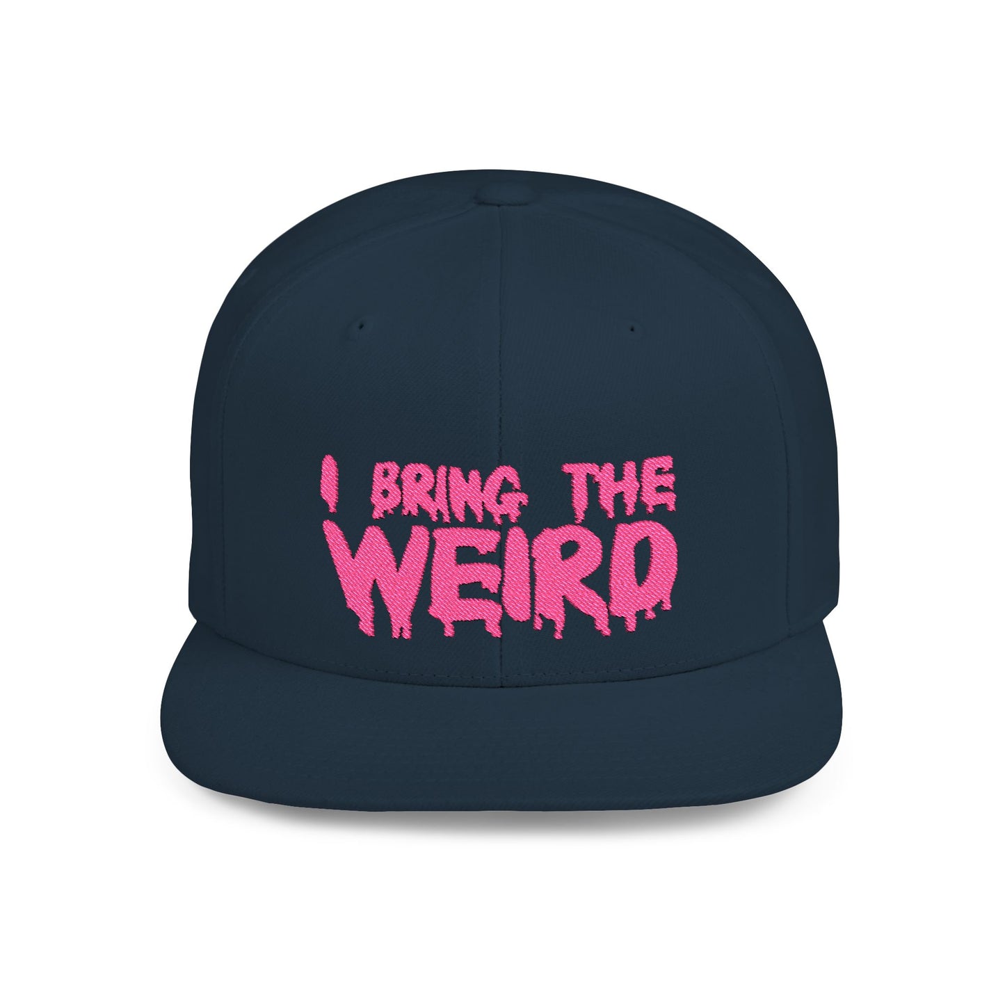 I BRING THE WEIRD Classic Flat Bill Trucker Cap - Pink