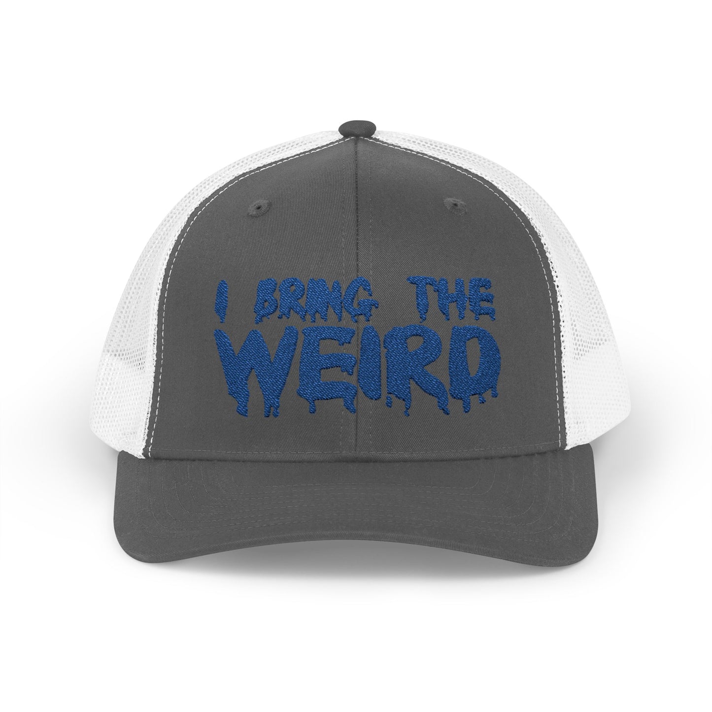 I BRING THE WEIRD Snapback Trucker Cap - Blue