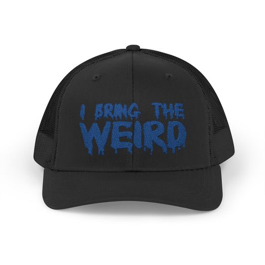 I BRING THE WEIRD Snapback Trucker Cap - Blue