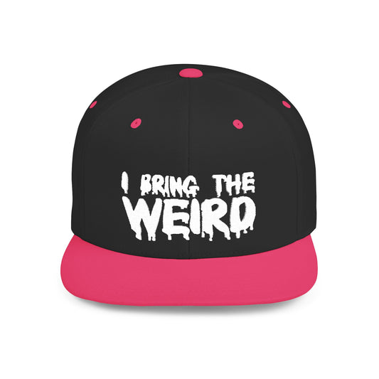 I BRING THE WEIRD Classic Flat Bill Trucker Cap - White