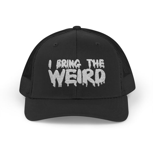 I BRING THE WEIRD Snapback Trucker Cap - Silver